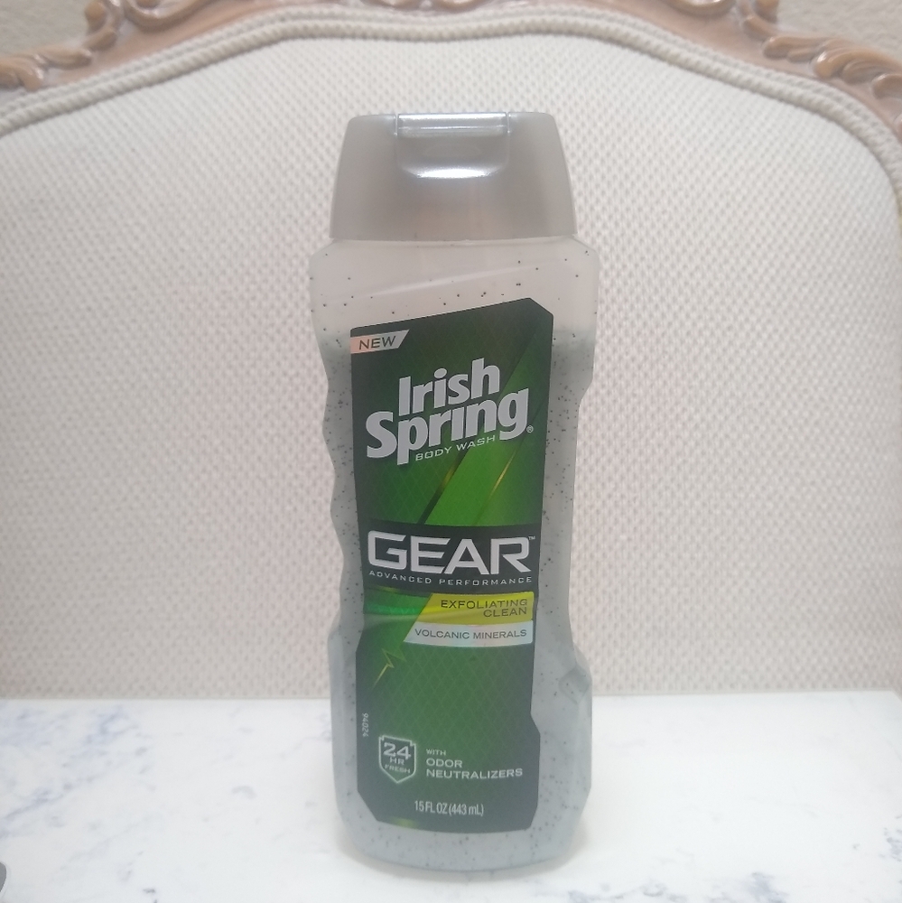 Irish Spring Gear Exfoliating Clean Body Wash 15 Oz New Not Full